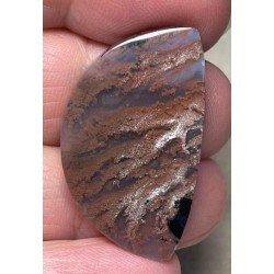 Freeform 34x20mm Natural Red Plume Agate Cabochon 71