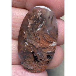 Oval 37x21mm Indonesian Plume Agate Cabochon 79