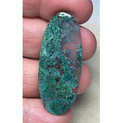 Oval 46x19mm Indonesian Moss Agate Cabochon 21