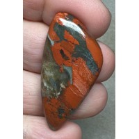 Freeform 43x21mm Brecciated Red Jasper Cabochon 01