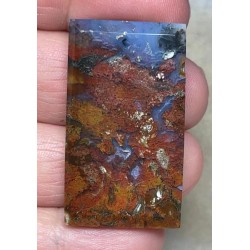 Rectangle 39x22mm Faceted Indonesian Jasper Cabochon 05