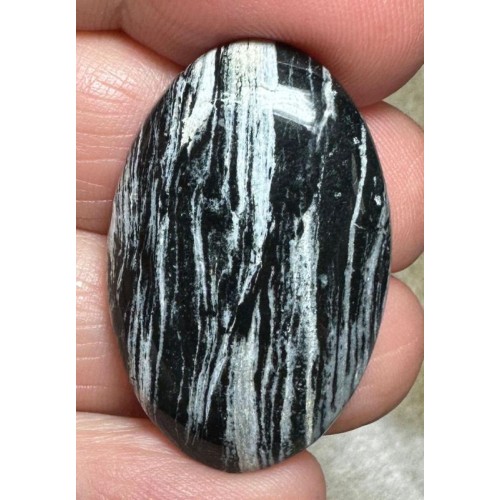 Oval 34x22mm Silver Leaf Jasper Cabochon 01