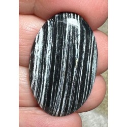 Oval 34x22mm Silver Leaf Jasper Cabochon 02