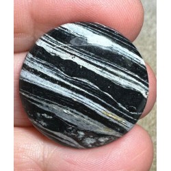 Round 27x27mm Silver Leaf Jasper Cabochon 03