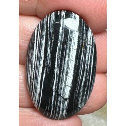 Oval 34x21mm Silver Leaf Jasper Cabochon 05