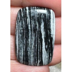 Rectangle 30x20mm Silver Leaf Jasper Cabochon 06