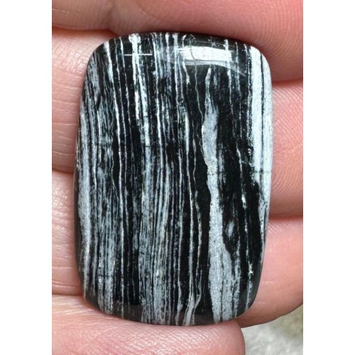 Rectangle 30x20mm Silver Leaf Jasper Cabochon 06