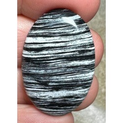 Oval 34x23mm Silver Leaf Jasper Cabochon 09