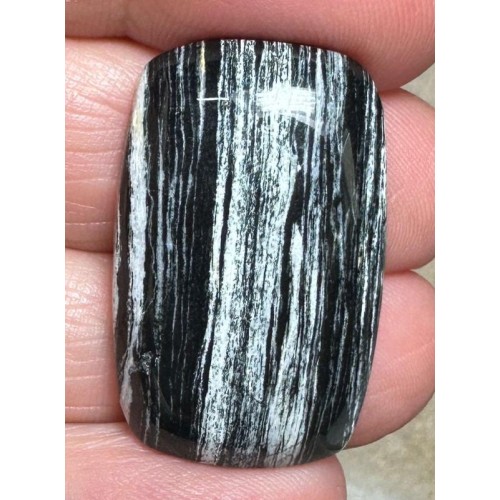 Rectangle 31x19mm Silver Leaf Jasper Cabochon 10