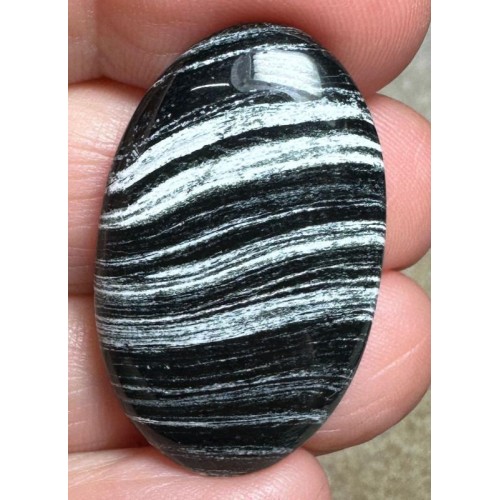 Oval 33x20mm Silver Leaf Jasper Cabochon 14