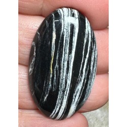 Oval 36x21mm Silver Leaf Jasper Cabochon 18