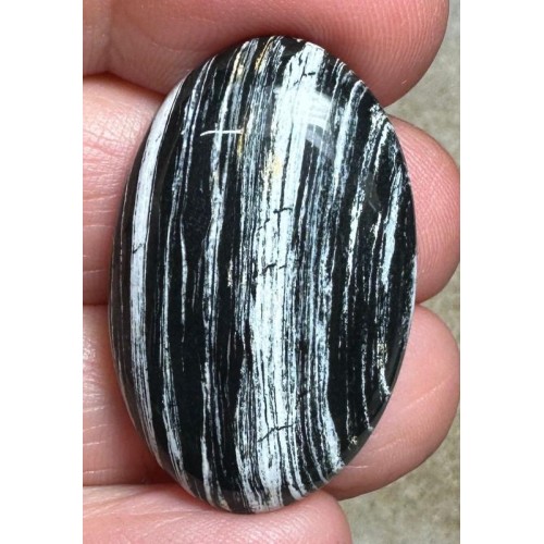 Oval 33x21mm Silver Leaf Jasper Cabochon 22