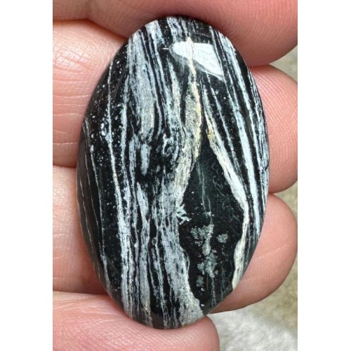 Oval 33x20mm Silver Leaf Jasper Cabochon 24