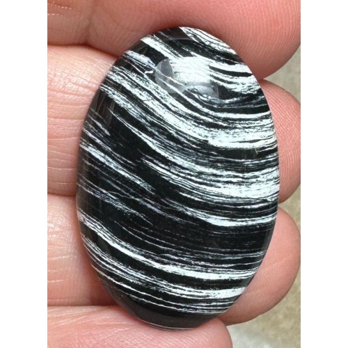 Oval 33x21mm Silver Leaf Jasper Cabochon 25