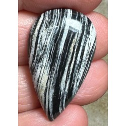 Teardrop 33x19mm Silver Leaf Jasper Cabochon 26