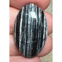 Oval 32x20mm Silver Leaf Jasper Cabochon 30