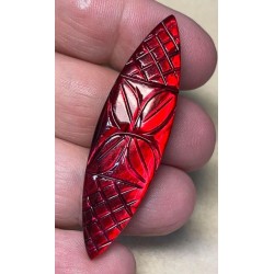 Marquise 54x15mm Leaf Carved Coloured Labradorite Cabochon 90