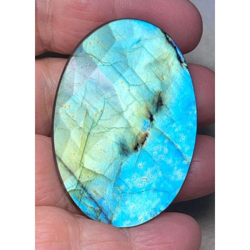 Oval 53x36mm Faceted Labradorite Cabochon 02