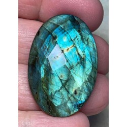 Oval 37x24mm Faceted Labradorite Cabochon 03
