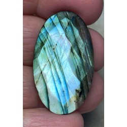 Oval 36x21mm Faceted Labradorite Cabochon 04