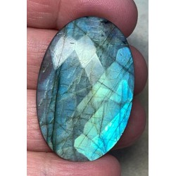 Oval 42x27mm Faceted Labradorite Cabochon 06