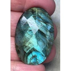 Oval 41x27mm Faceted Labradorite Cabochon 10