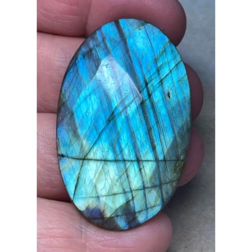 Oval 49x31mm Faceted Labradorite Cabochon 18