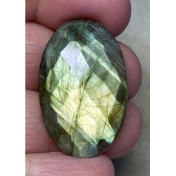 Oval 35x22mm Faceted Labradorite Cabochon 24