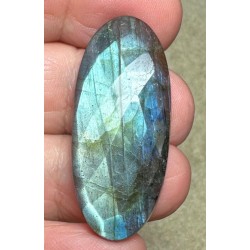 Oval 39x17mm Faceted Labradorite Cabochon 01