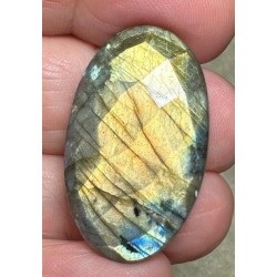 Oval 32x19mm Faceted Labradorite Cabochon 06