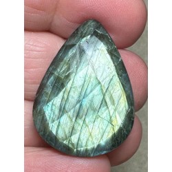 Teardrop 30x22mm Faceted Labradorite Cabochon 07