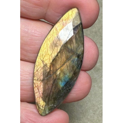 Marquise 47x19mm Faceted Labradorite Cabochon 11