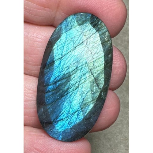 Oval 39x21mm Faceted Labradorite Cabochon 13