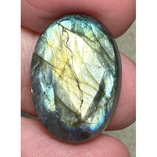 Oval 23x16mm Faceted Labradorite Cabochon 14