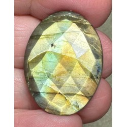 Oval 29x22mm Faceted Labradorite Cabochon 17