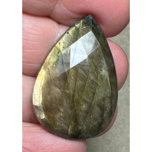 Teardrop 33x22mm Faceted Labradorite Cabochon 24