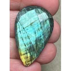 Teardrop 34x21mm Faceted Labradorite Cabochon 25