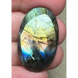 Oval 32x20mm Faceted Labradorite Cabochon 27