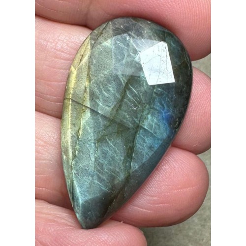 Teardrop 36x20mm Faceted Labradorite Cabochon 29