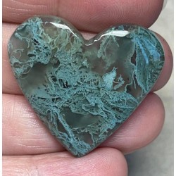 Heart 32x35mm Lichen in Quartz Cabochon 58