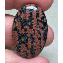 Oval 35x22mm Mexican Flower Obsidian Cabochon 02