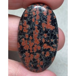 Oval 40x23mm Mexican Flower Obsidian Cabochon 20