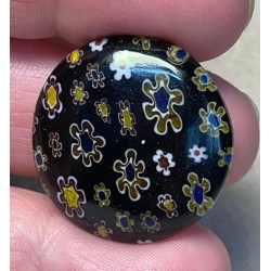 Round 27x27mm Millefiori Glass Cabochon 01