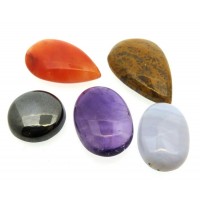 Five Assorted Mini Gemstone Cabochon Pack 43