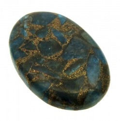 Oval 36x23mm Mohave Neon Apatite Cabochon 05