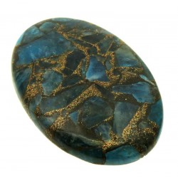 Oval 40x26mm Mohave Neon Apatite Cabochon 06