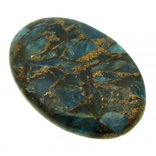 Oval 39x26mm Mohave Neon Apatite Cabochon 10