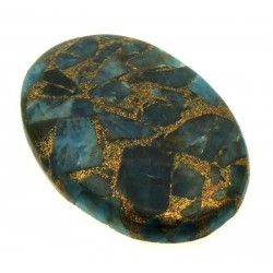 Oval 36x24mm Mohave Neon Apatite Cabochon 11