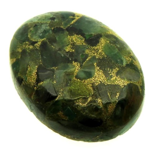 Oval 29x22mm Mohave Emerald Cabochon 02