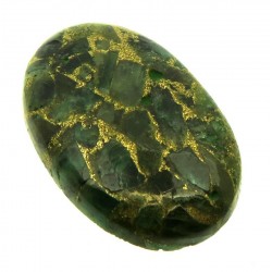 Oval 26x17mm Mohave Emerald Cabochon 04